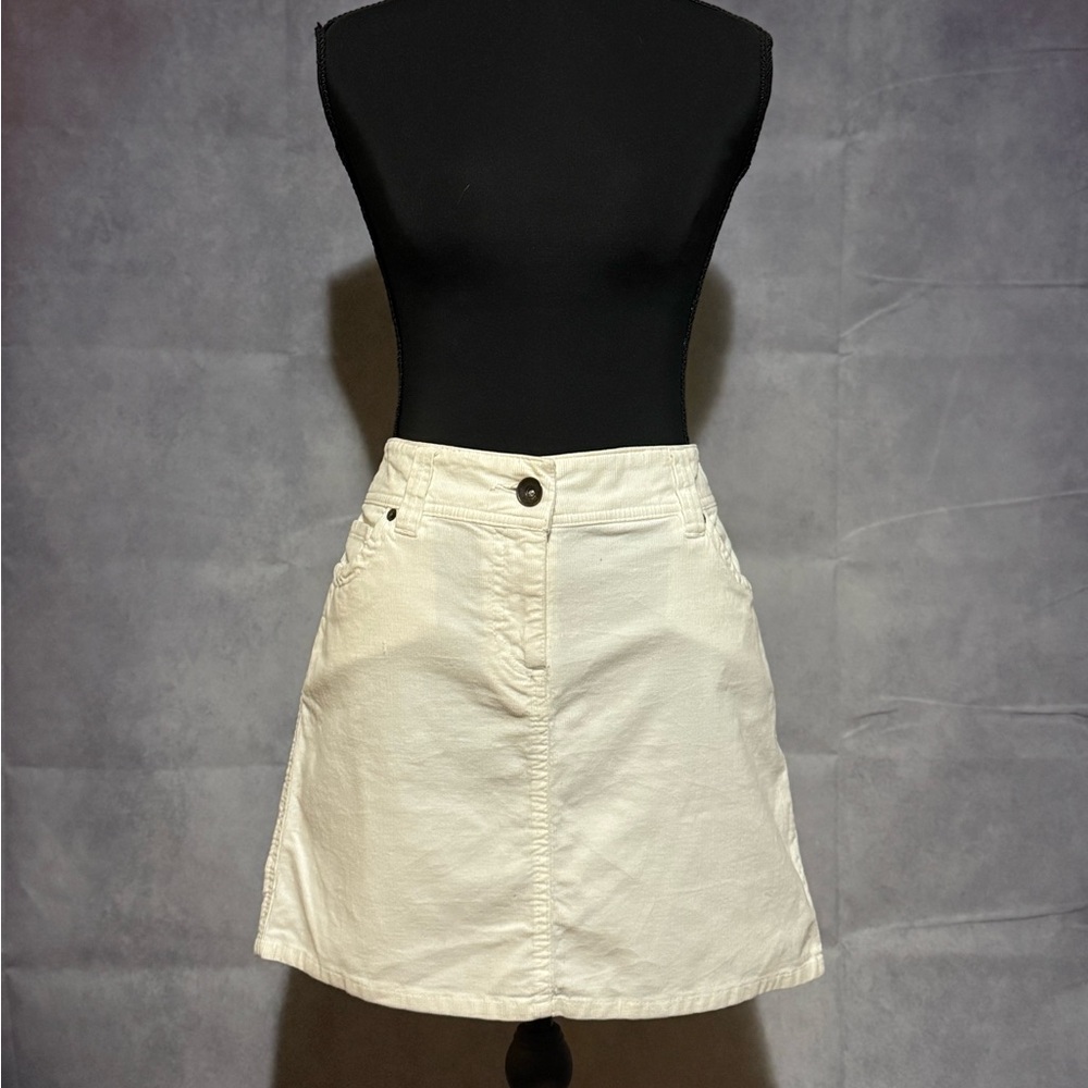 Tommy Hilfiger White Corduroy Skirt
